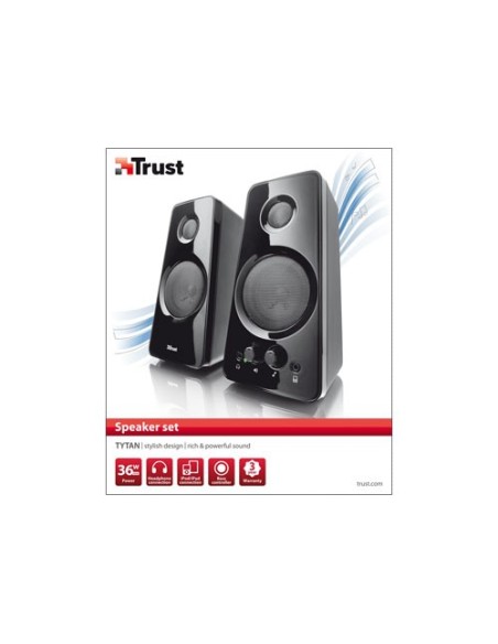 Trust Tytan 2.0 Speaker Set 2-vie Nero Cablato 18 W