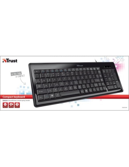 Trust Gracia Compact Slimline tastiera USB Nero