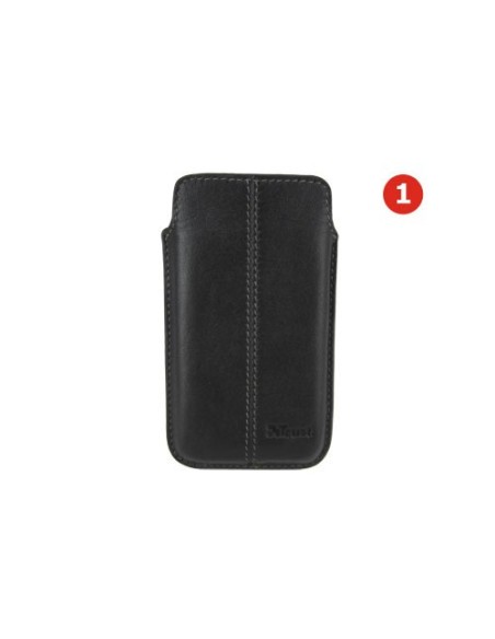 Trust Leather Protective Sleeve custodia per cellulare Custodia a tasca Nero