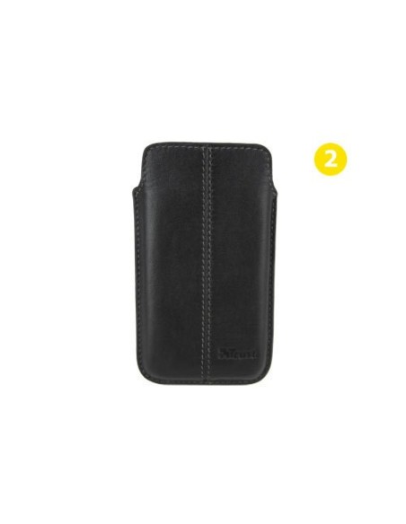 Trust Leather Protective Sleeve for Smartphone 02 custodia per cellulare Custodia a tasca Nero