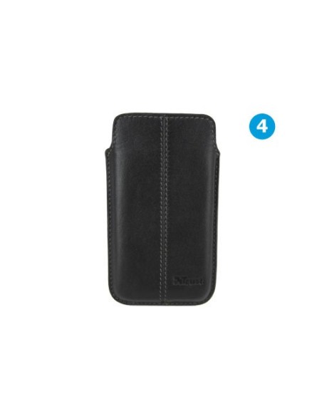 Trust Leather Protective Sleeve custodia per cellulare Custodia a tasca Nero