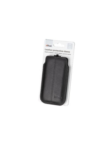 Trust Leather Protective Sleeve for Smartphone custodia per cellulare Custodia a tasca Nero