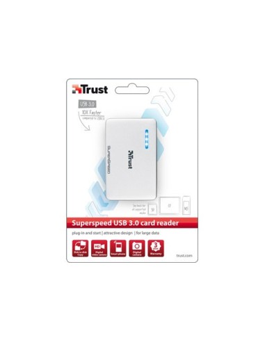 Trust SuperSpeed USB 3.0 card reader lettore di schede USB 3.2 Gen 1 (3.1 Gen 1) Argento