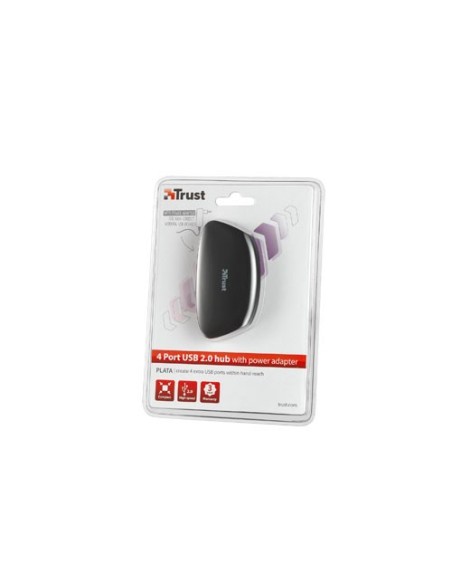 Trust 18687 hub di interfaccia 480 Mbit s Nero