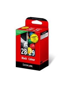 Lexmark Combo Pack No28 29 cartuccia d'inchiostro 1 Pack Originale Nero, Ciano, Verde, Rosso, Giallo