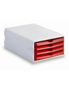 Fellowes 24030TR scatola per la conservazione di documenti Plastica Rosso, Bianco