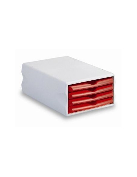 Fellowes 24030TR scatola per la conservazione di documenti Plastica Rosso, Bianco