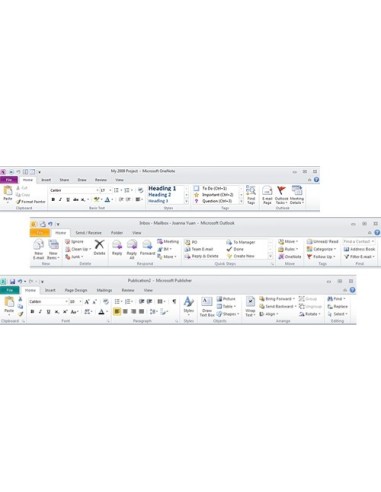 Microsoft Office Professional 2010, DVD, 32 64 bit, EN 1 licenza e Inglese