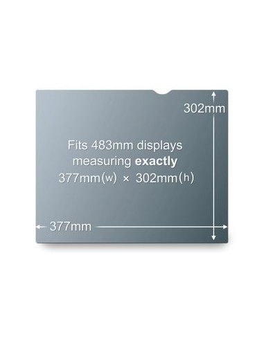 3M PF19.0 Filtro per la privacy senza bordi per display 48,3 cm (19")