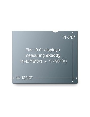 3M PF19.0 Filtro per la privacy senza bordi per display 48,3 cm (19")