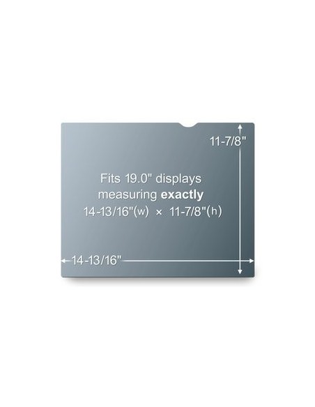 3M PF19.0 Filtro per la privacy senza bordi per display 48,3 cm (19")