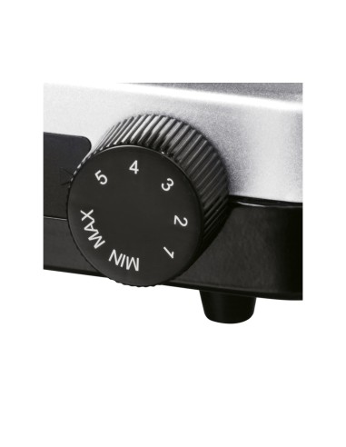 Princess 302201 Nero, Argento Superficie piana Piastra sigillata 1 Fornello(i)