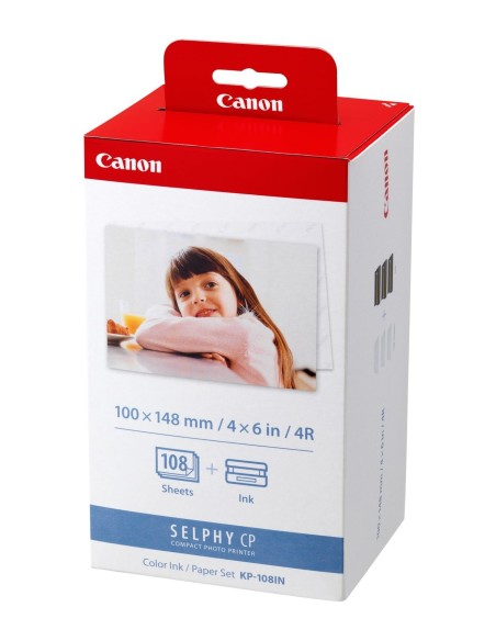 Canon KP-108IN carta fotografica Rosso, Bianco
