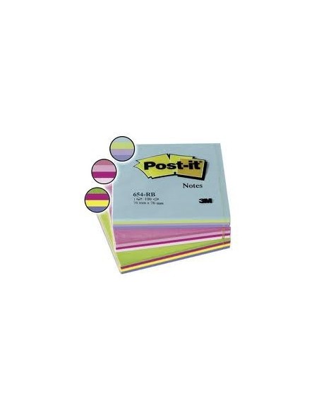 3M Post-It 654RB quaderno per scrivere Multicolore, Rosa