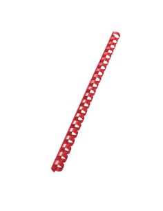 Leitz Plastic Comb Spines, 100 Pcs. Rosso