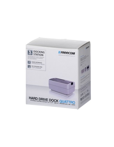 Freecom Hard Drive Dock Quattro Nero, Argento