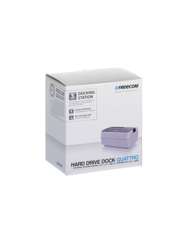 Freecom Hard Drive Dock Quattro Nero, Argento