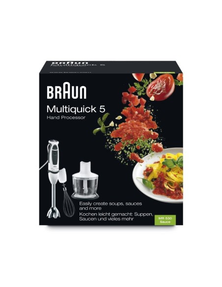 Braun Multiquick 5 MR 530 Sauce 0,5 L Frullatore ad immersione 600 W Grigio, Bianco