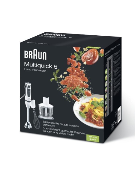Braun Multiquick 5 MR 530 Sauce 0,5 L Frullatore ad immersione 600 W Grigio, Bianco
