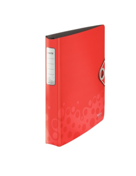 Leitz Raccoglitore a 4 anelli con meccanismo Soft Click Active Bebop Polipropilene (PP) Rosso A4