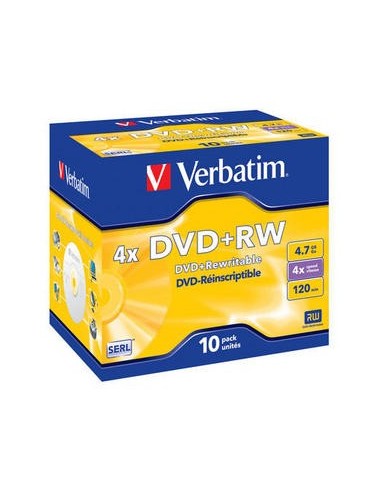 Verbatim DVD+RW Matt Silver 4,7 GB 10 pz
