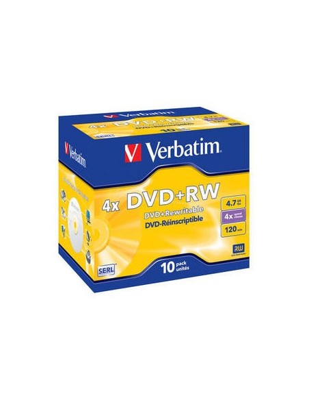 Verbatim DVD+RW Matt Silver 4,7 GB 10 pz