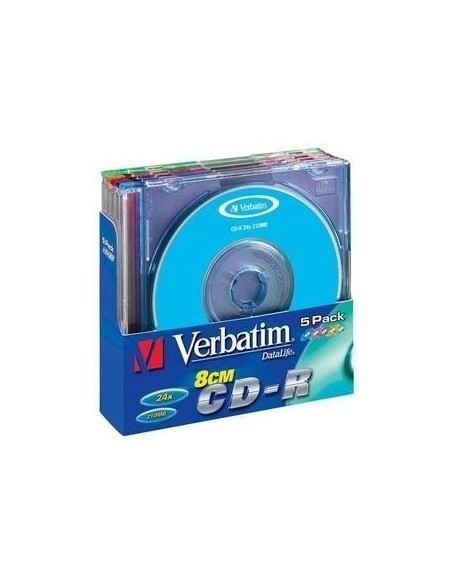 Verbatim CD-R 8cm Colour 210 MB 5 pz