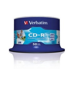 Verbatim CD-R AZO Wide Inkjet Printable - ID Branded 700 MB 50 pz