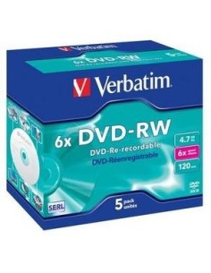 Verbatim DVD-RW Matt Silver 4,7 GB 5 pz