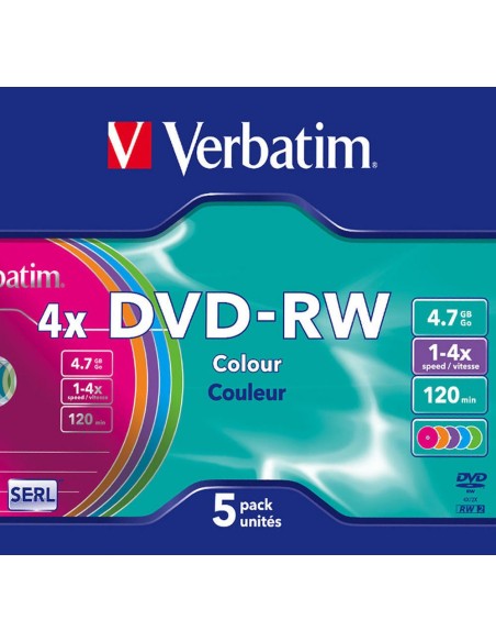 Verbatim DVD-RW Colours 4,7 GB 5 pz