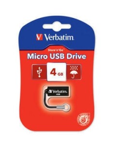 Verbatim Micro USB Drive 4GB - Black unità flash USB USB tipo A 2.0 Nero