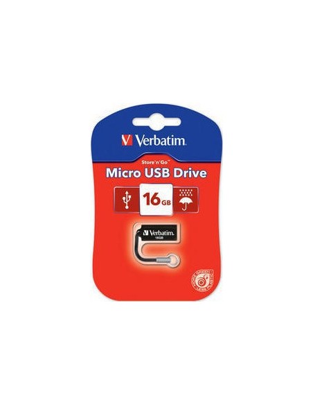 Verbatim Micro USB Drive 16GB - Black unità flash USB USB tipo A 2.0 Nero