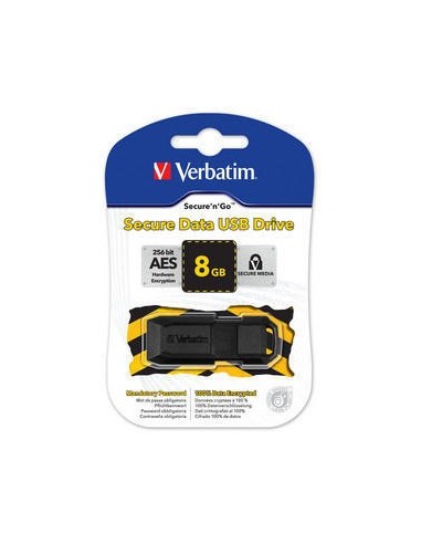 Verbatim 8GB Secure Data unità flash USB USB tipo A 2.0 Nero