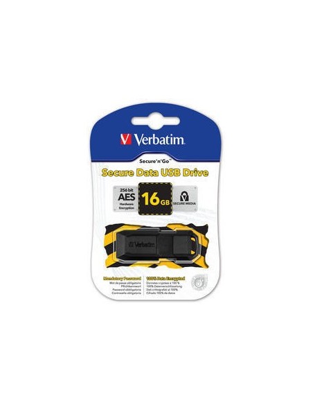 Verbatim Secure Data USB Drive 16GB unità flash USB USB tipo A 2.0 Nero