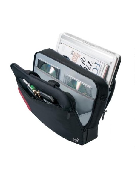 DELL Urban Toploader borsa per notebook 39,6 cm (15.6") Valigetta ventiquattrore Nero, Rosso