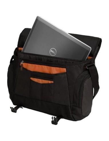 DELL 460-11741 borsa per notebook 43,2 cm (17") Borsa da corriere Nero, Arancione