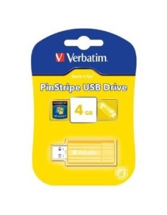 Verbatim PinStripe USB Drive 4GB - Sunkissed Yellow unità flash USB USB tipo A 2.0 Giallo 2