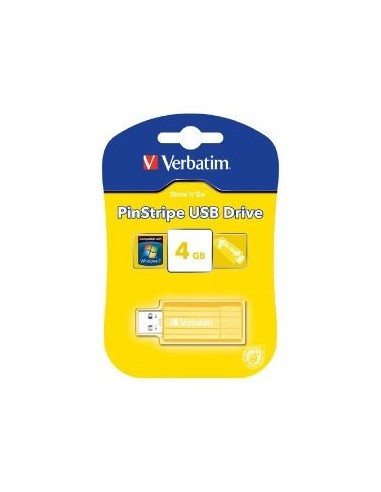 Verbatim PinStripe USB Drive 4GB - Sunkissed Yellow unità flash USB USB tipo A 2.0 Giallo