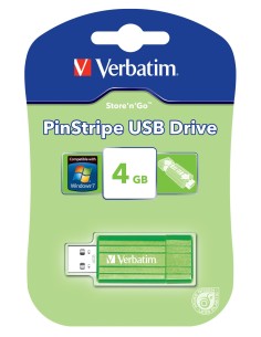 Verbatim PinStripe USB Drive 4GB - Eucalyptus Green unità flash USB USB tipo A 2.0 Verde 2