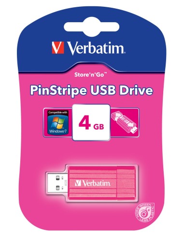 Verbatim PinStripe USB Drive 4GB - Hot Pink unità flash USB USB tipo A 2.0 Rosa