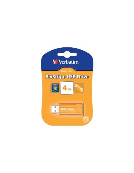 Verbatim PinStripe USB Drive 4GB - Volcanic Orange unità flash USB USB tipo A 2.0 Arancione