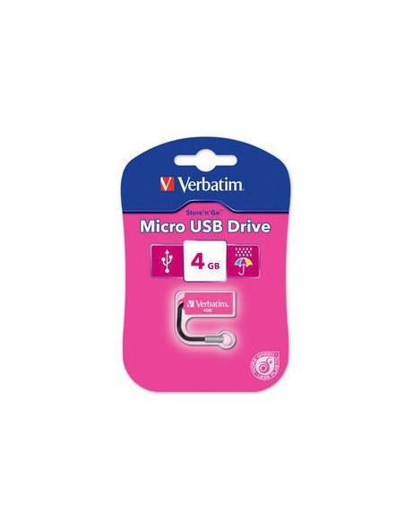 Verbatim Micro USB Drive 4GB - Hot Pink unità flash USB USB tipo A 2.0 Rosa