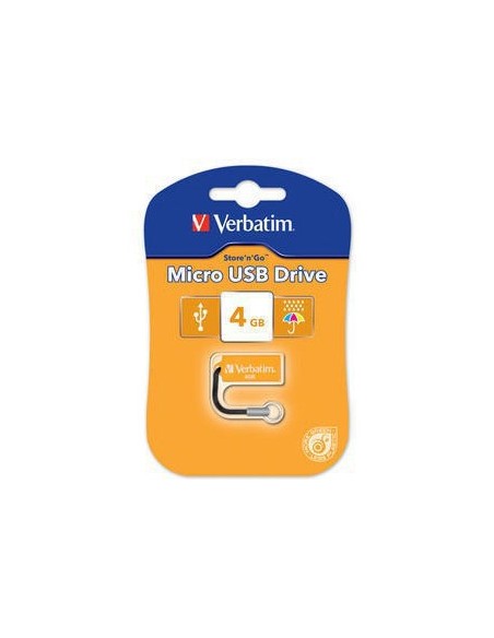 Verbatim Micro USB Drive 4GB - Volcanic Orange unità flash USB USB tipo A 2.0 Arancione