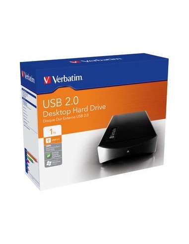 Verbatim 3.5'' External Hard Drive USB 2.0 1TB disco rigido esterno 1024 GB Nero