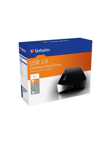 Verbatim 3.5'' External Hard Drive USB 2.0 1TB disco rigido esterno 1024 GB Nero