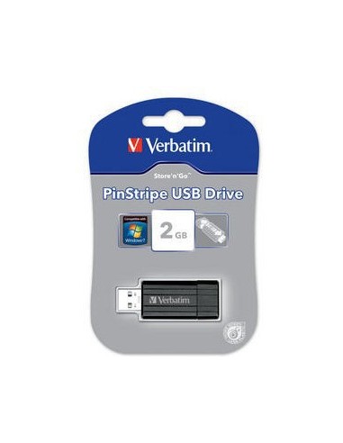 Verbatim PinStripe USB Drive 2GB unità flash USB USB tipo A 2.0 Nero
