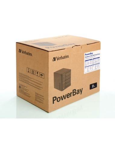 Verbatim PowerBay DataBank 4 Bay NAS Desktop Collegamento ethernet LAN Nero