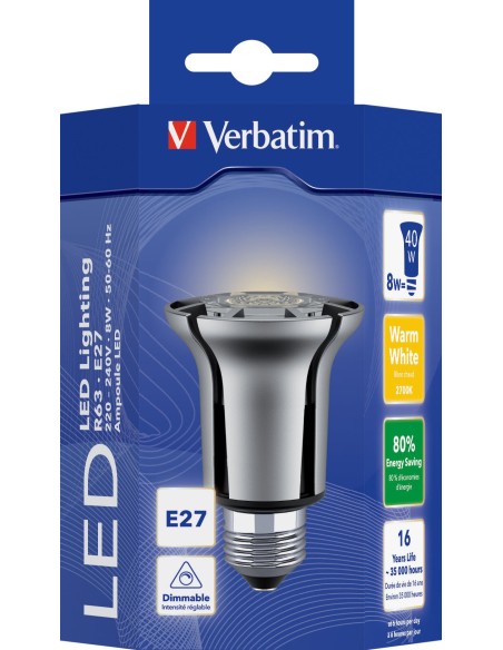 Verbatim LED R63 lampada LED 8 W E27