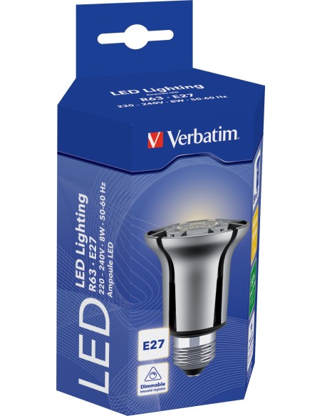 Verbatim LED R63 lampada LED 8 W E27