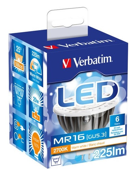 Verbatim 52020 lampada LED 6 W GU5.3
